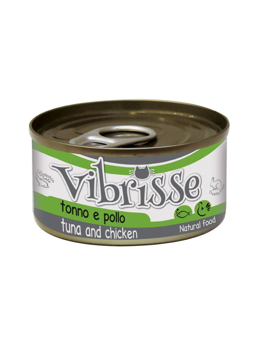LATA GATO VIBRISSE ATUM+FRANGO 70 G