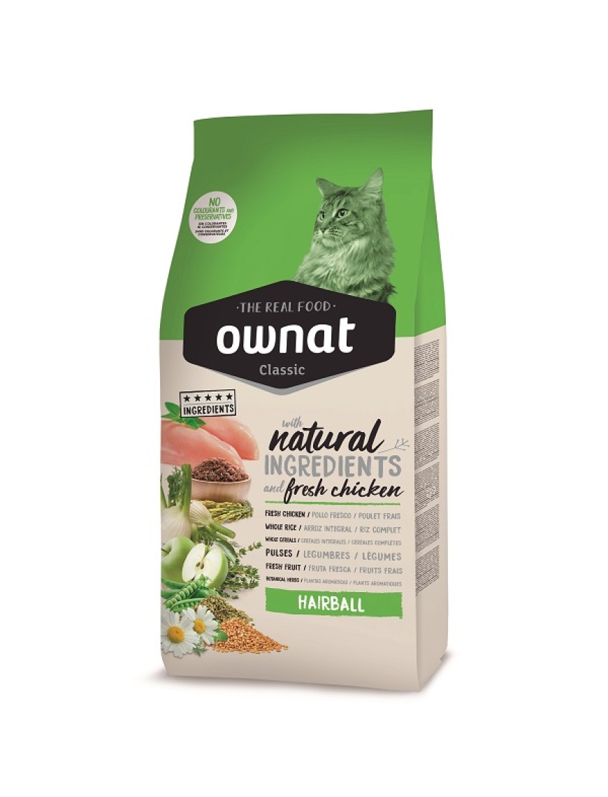 OWNAT CLASSIC GATO HAIRBALL 4KG 