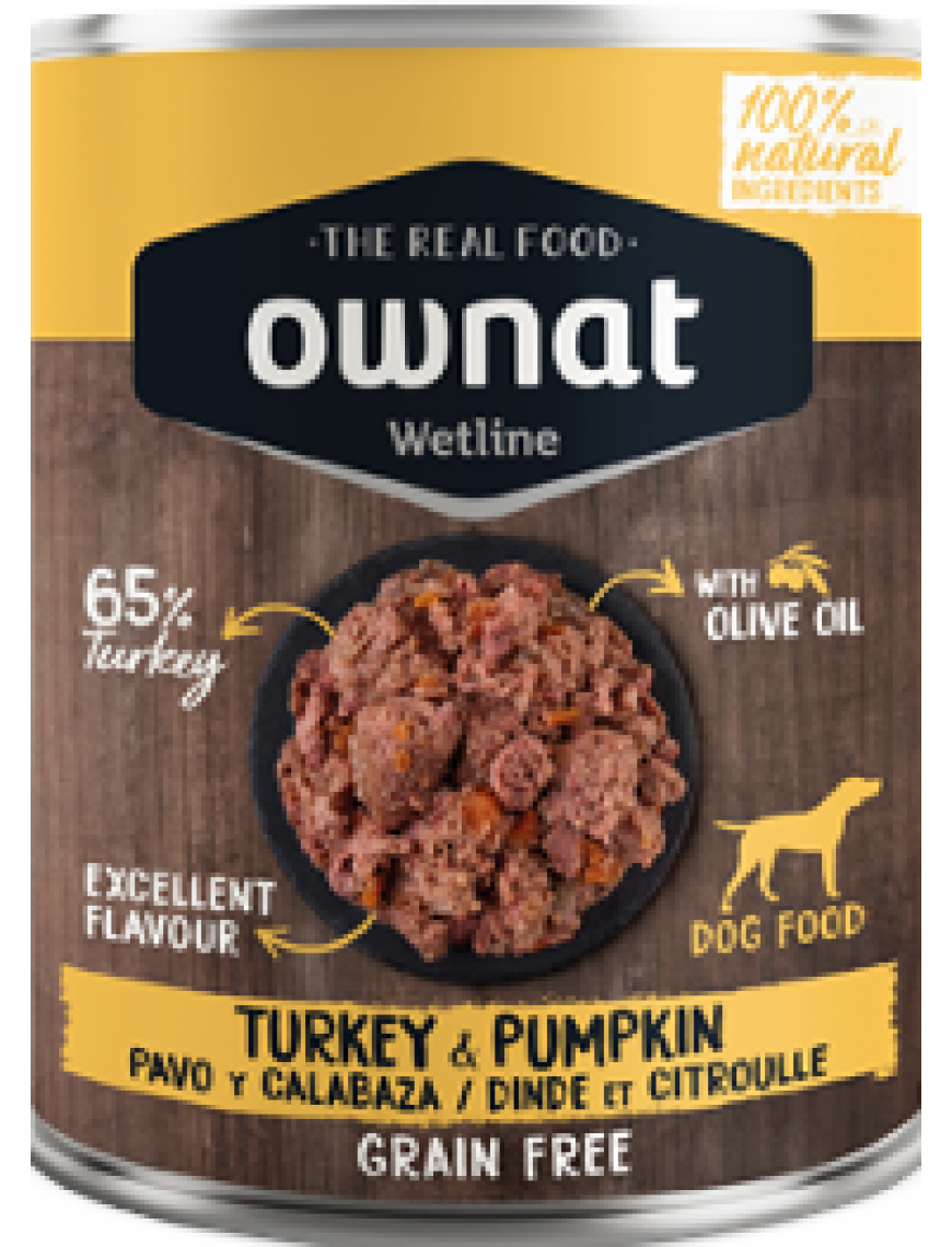 OWNAT WET TURK&PUMPKIN CÃO  395gr