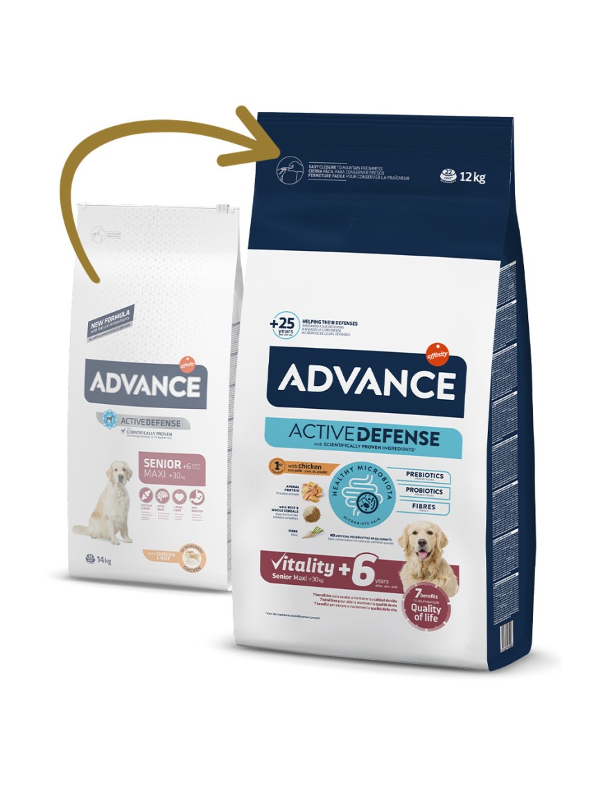 ADVANCE DOG MAXI SENIOR CHICKEN & RICE 12KG