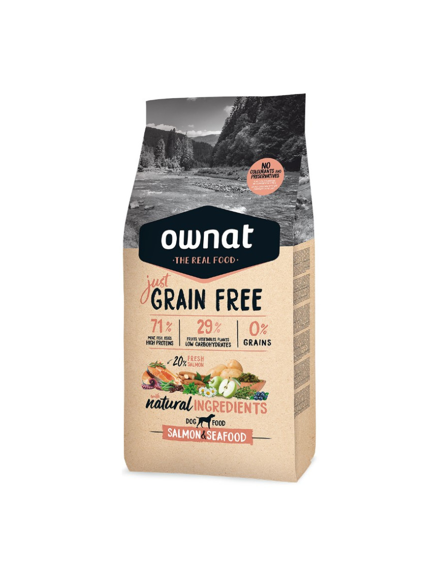OWNAT CÃO JUST GF SLM & SEAFOOD 3KG